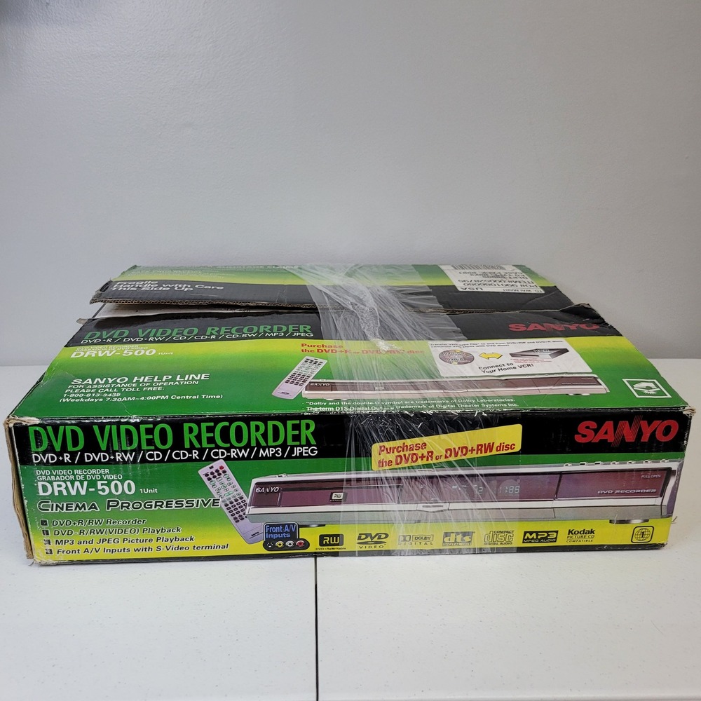 Sanyo DRW-500 Cinema Progressive DVD Video Recorder Player Silver Home Media